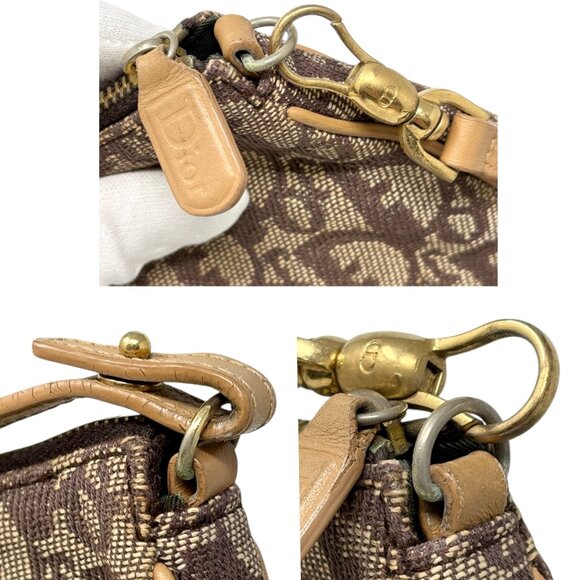 Christian Dior Vintage 2001 Trotter Monogram Mini Saddle Bag Brown [106426] - Picture 10 of 15